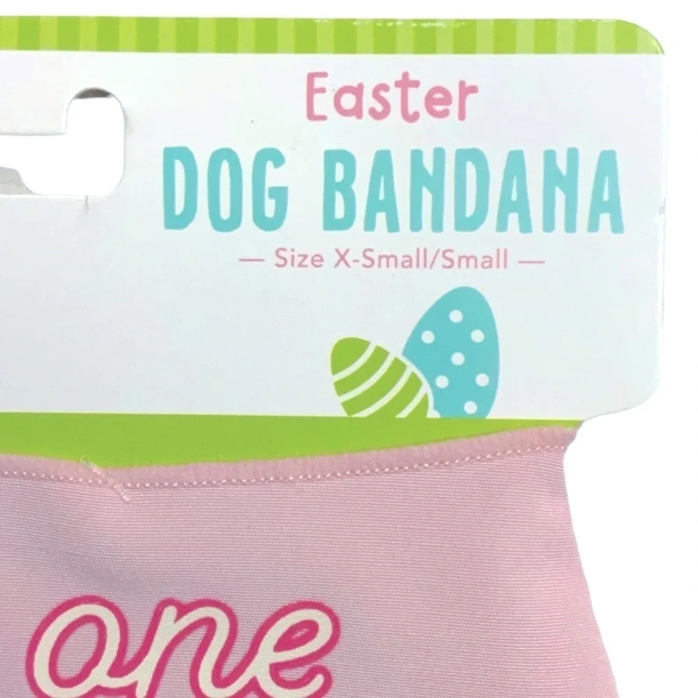 Easter Dog Bandana Apparel One Cute Chick XS/S Neck Size 10 - 14 In Pink Yellow